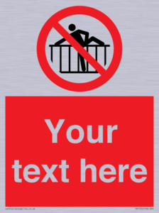 Custom prohibition do not cross barrier